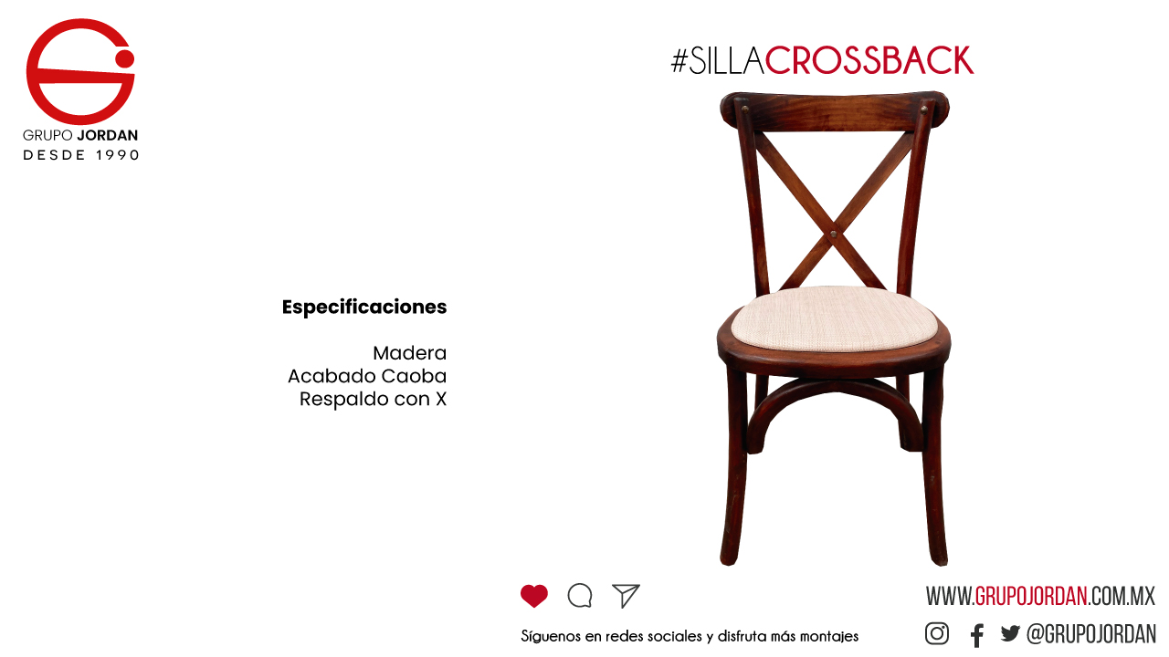 renta de silla crossback cdmx